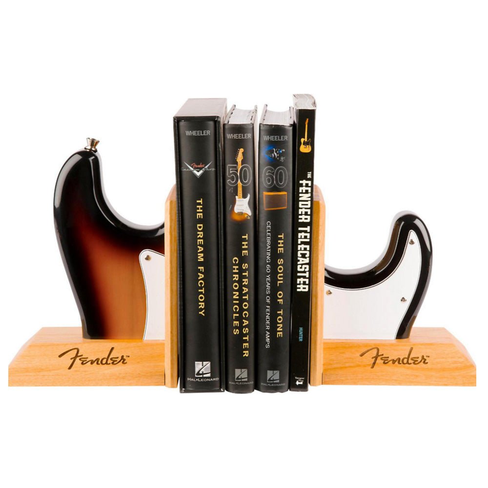 FENDER フェンダー (設立 80周年 ) - Stratocaster Body Guitar Bookends - Officially Licensed / インテリア置物 - PGS